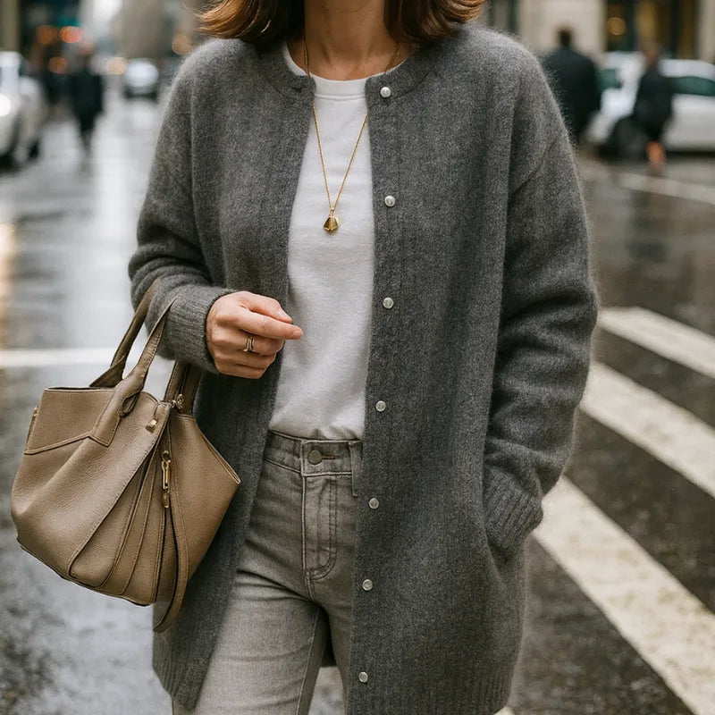 Solan Marseille |™ - Cardigan long en laine douce