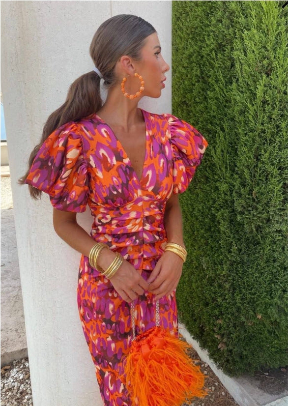 Marisol – Robe Longue Plissée Colorée