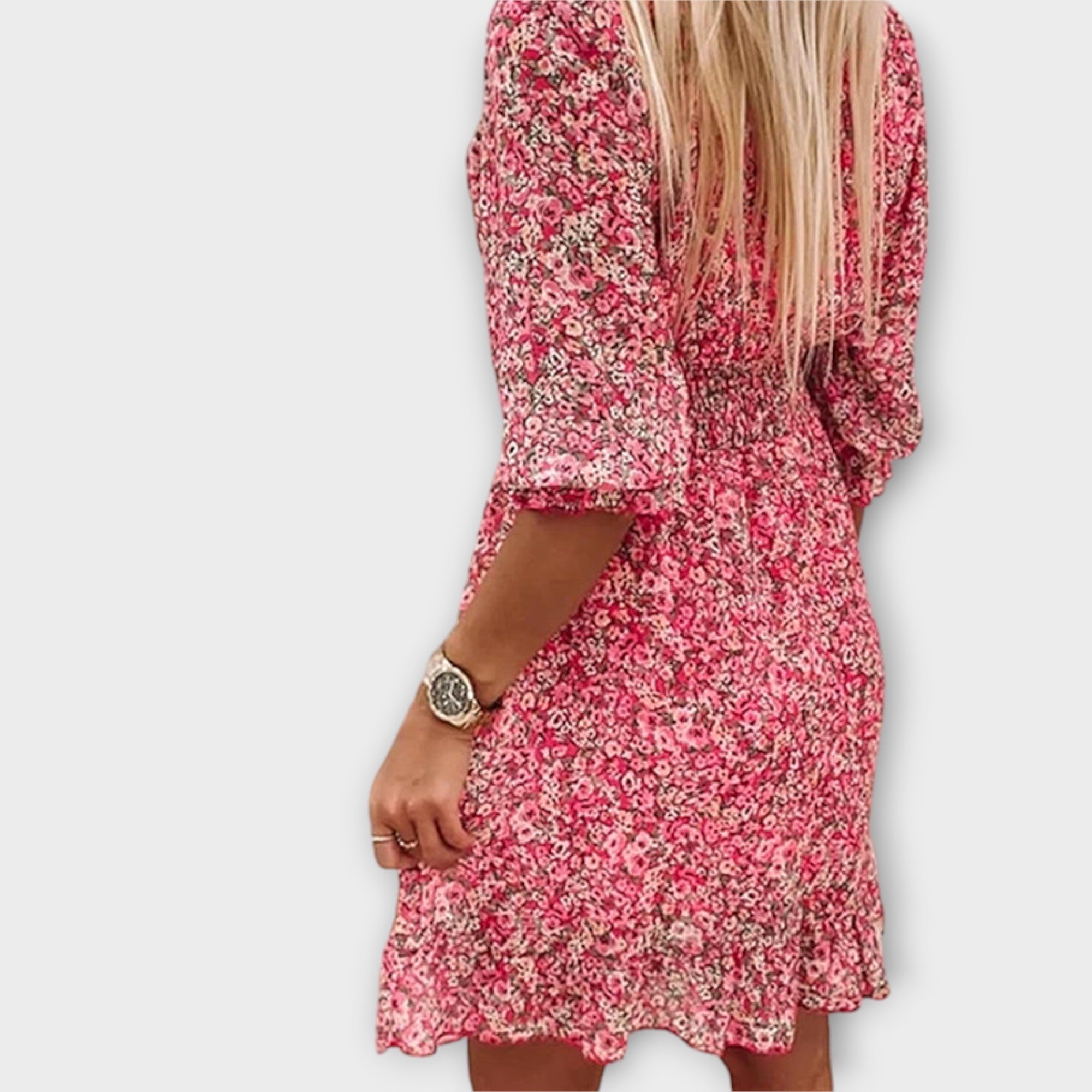 Camille™ | Robe d’été fleurie à manches bouffantes