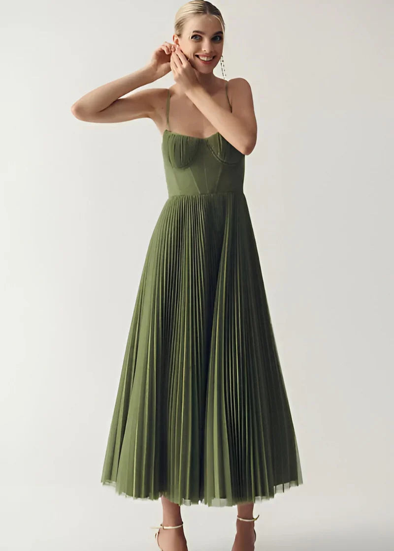 Robe Midi Amber – Vert