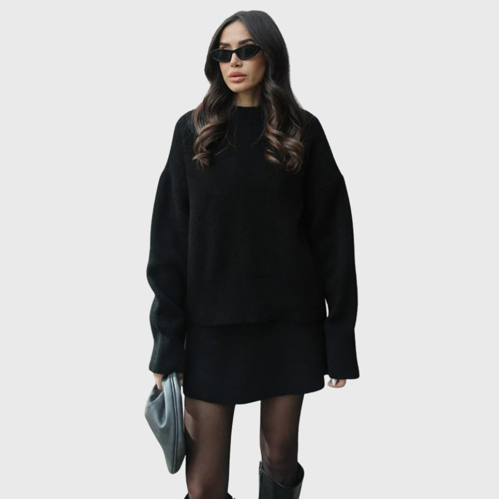 Solan Marseille | Ensemble douillet en maille avec pull et jupe