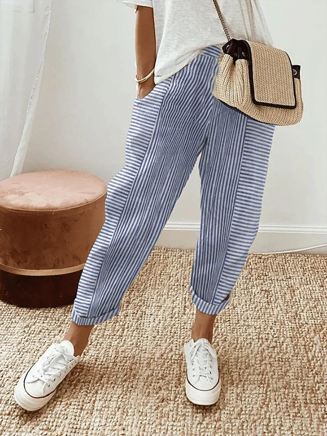 Lore™ – Pantalon rayé élégant et décontracté