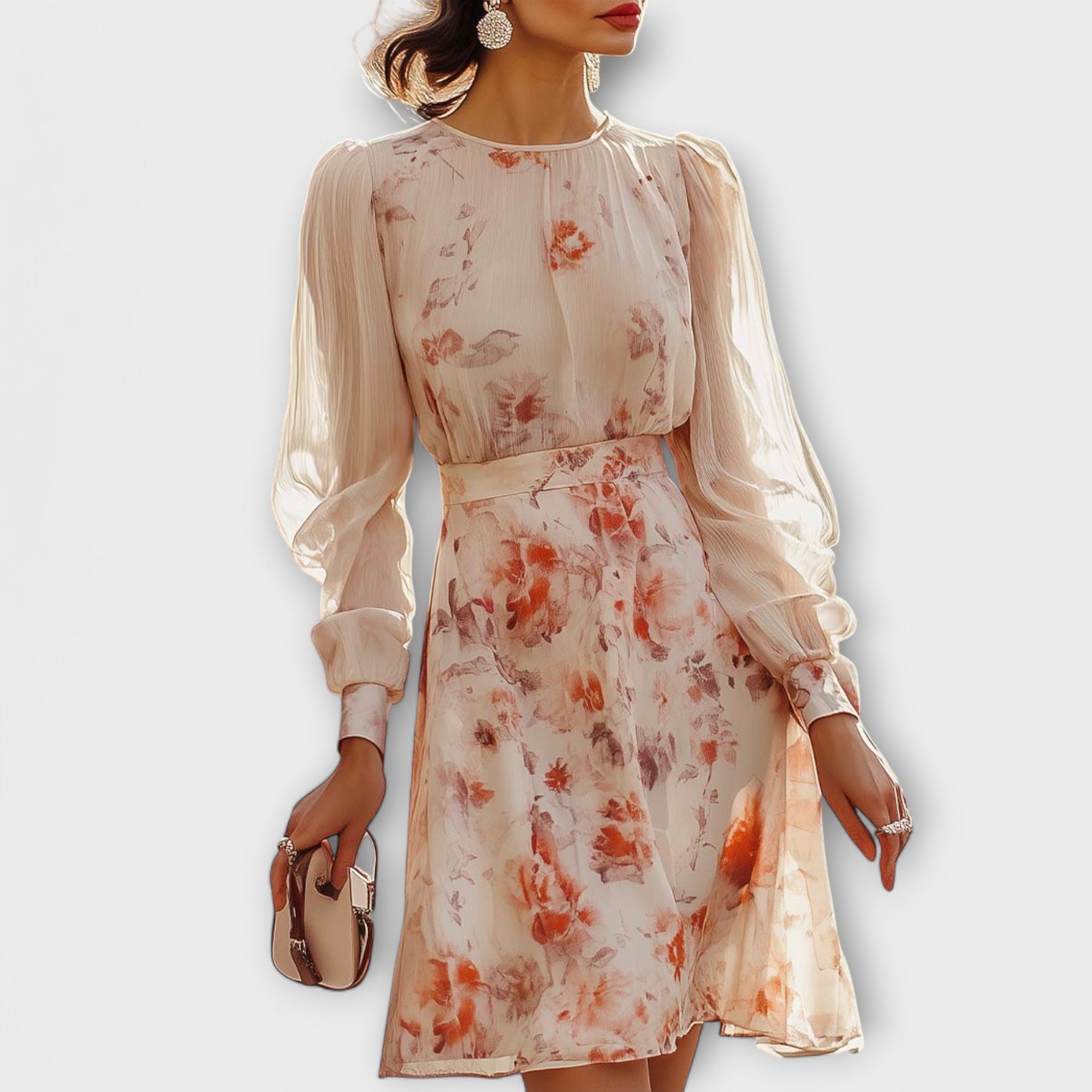 Éclat Floral – Robe plissée à fleurs