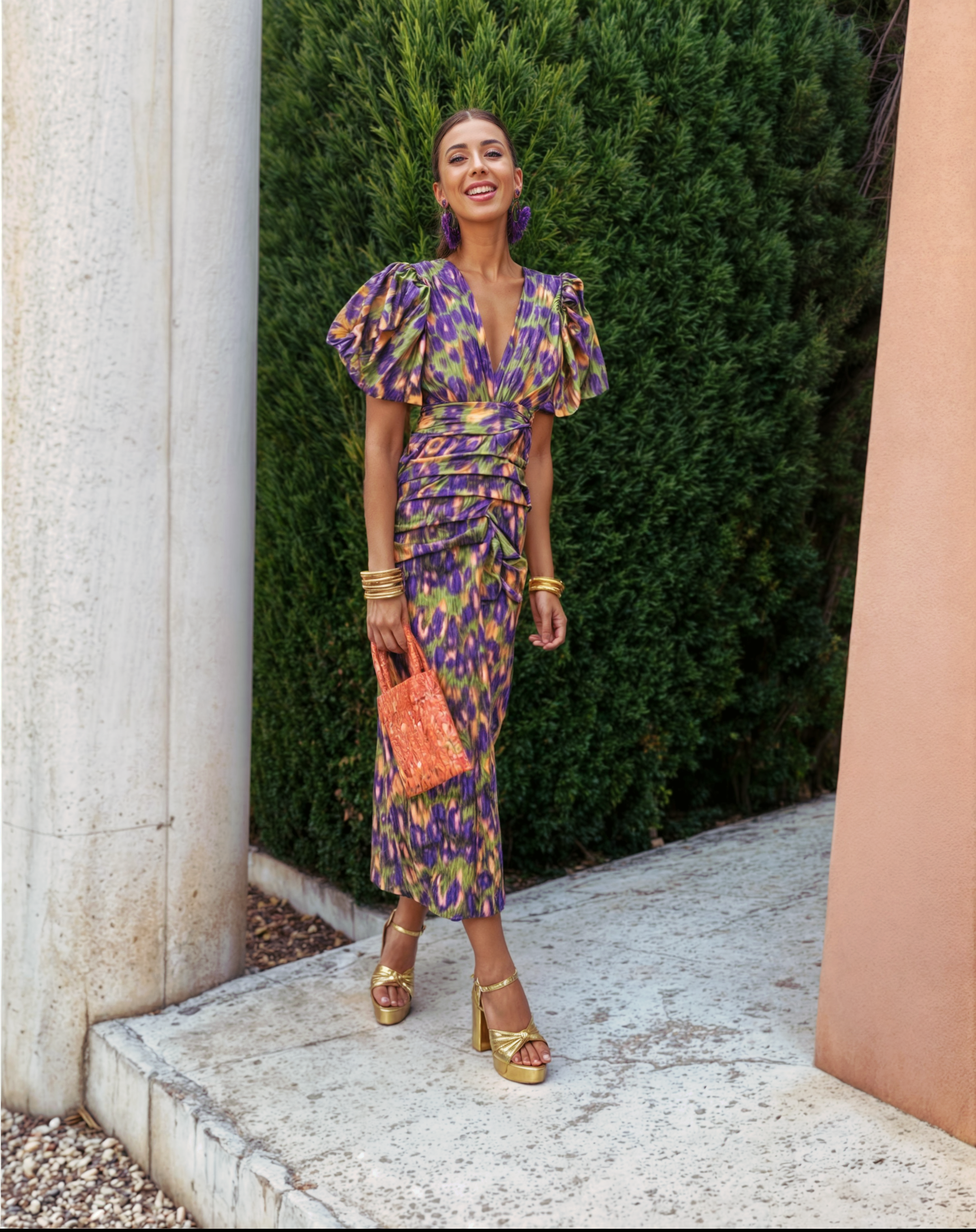 Marisol – Robe Longue Plissée Colorée