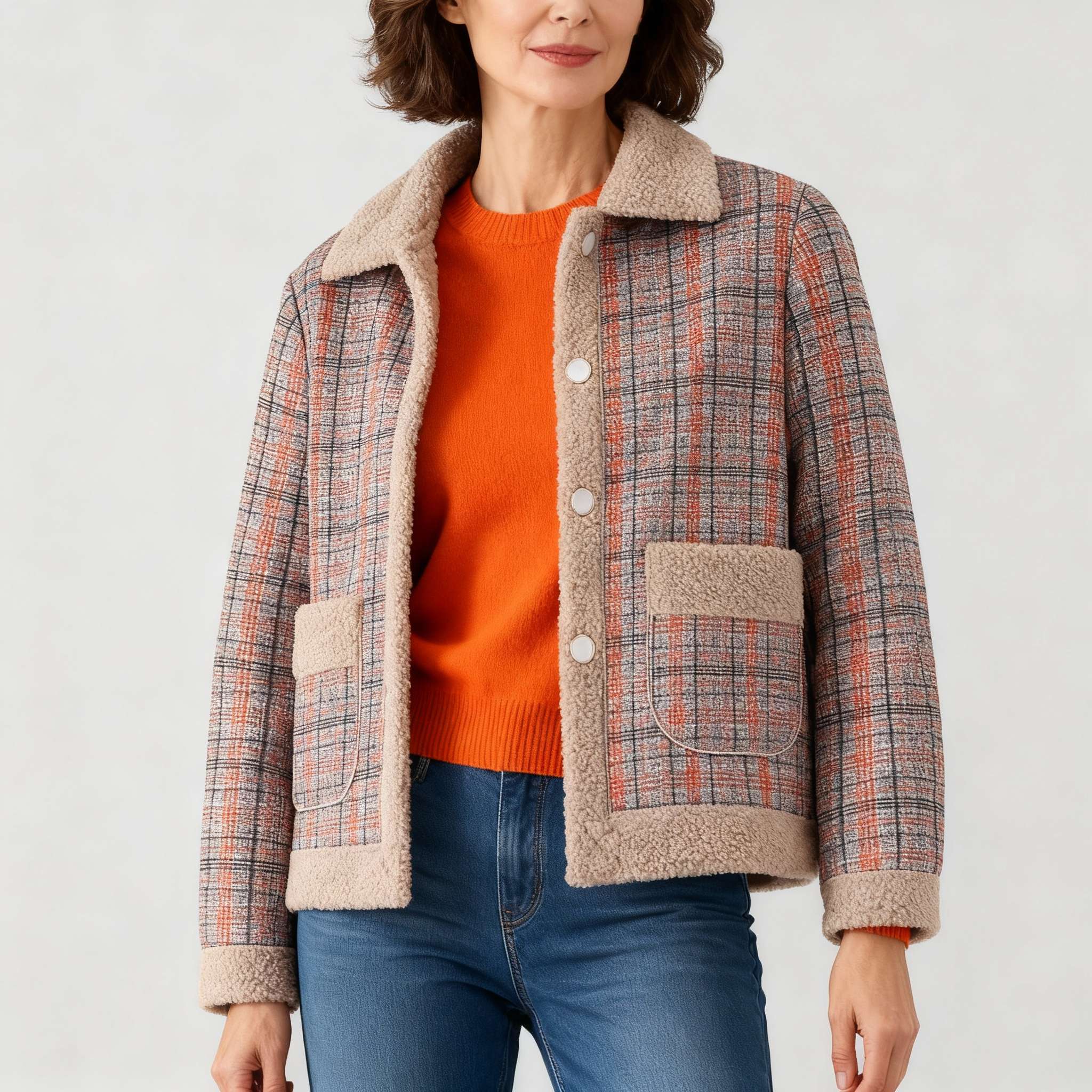 Solan Marseille | Veste à carreaux doublée polaire