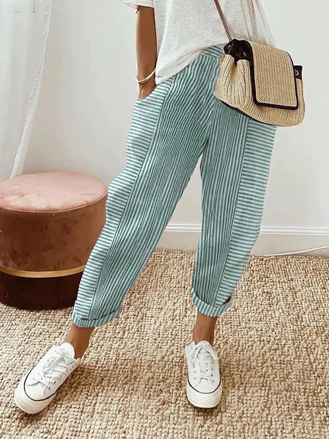 Lore™ – Pantalon rayé élégant et décontracté