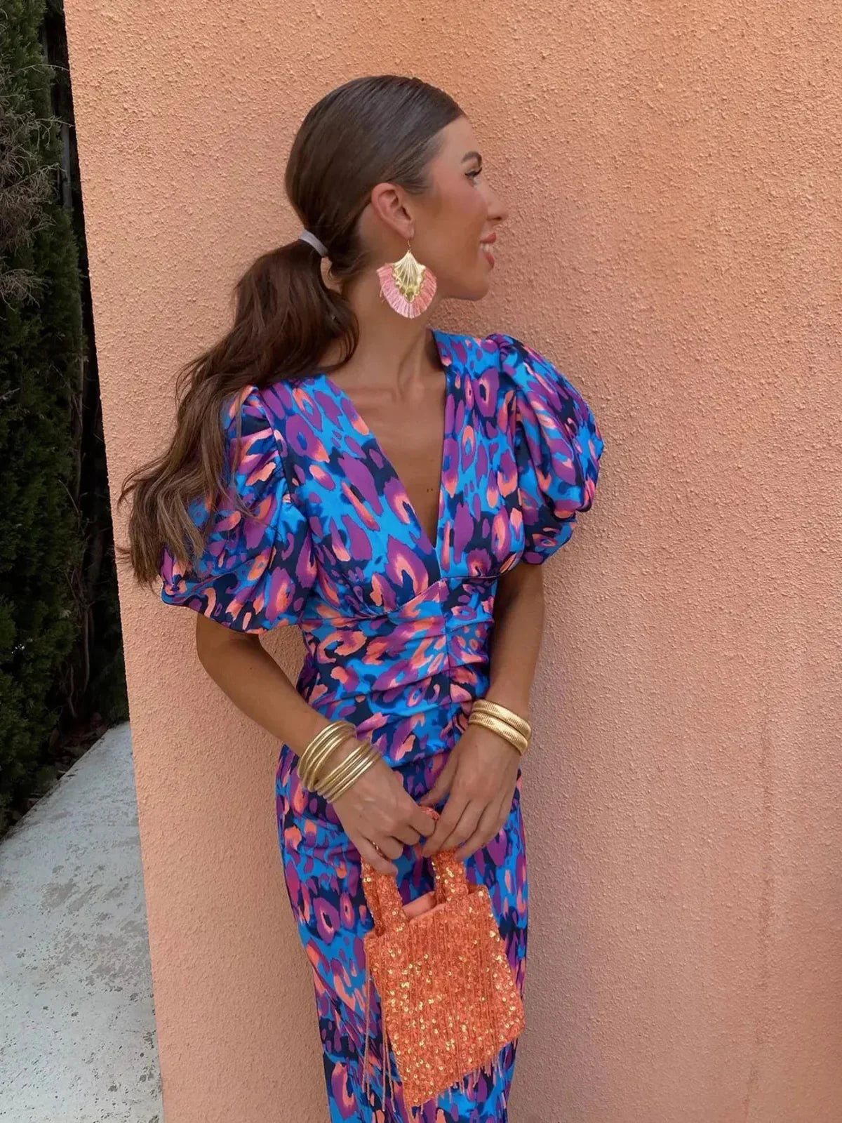 Marisol – Robe Longue Plissée Colorée