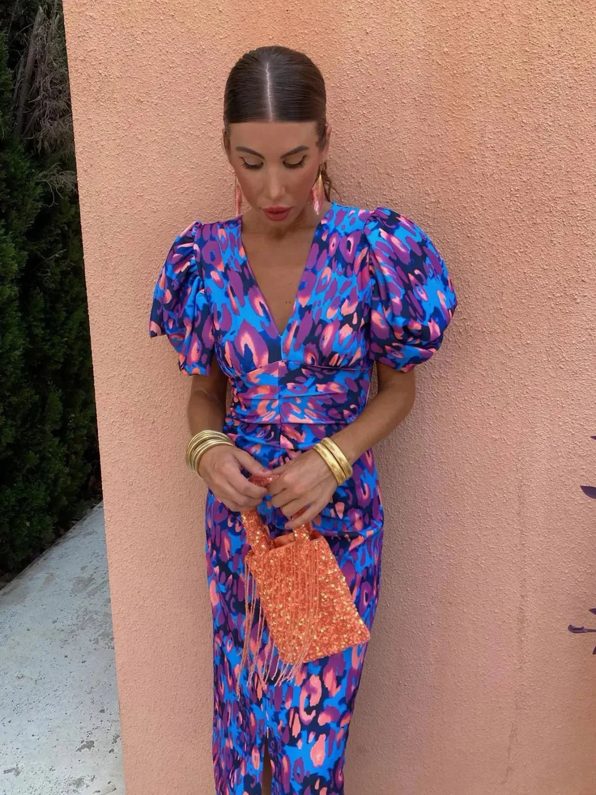 Marisol – Robe Longue Plissée Colorée