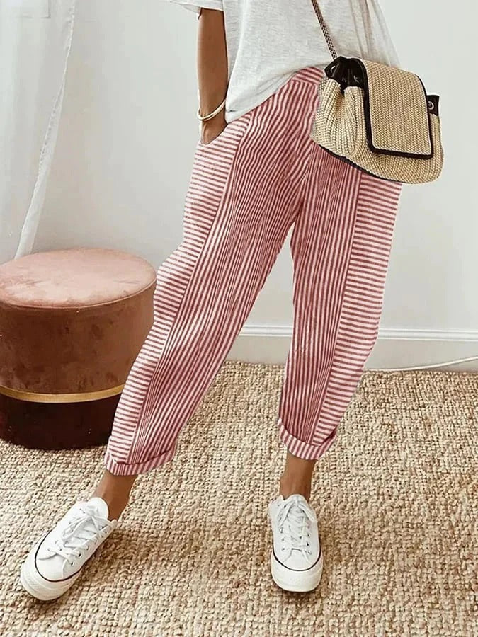 Lore™ – Pantalon rayé élégant et décontracté