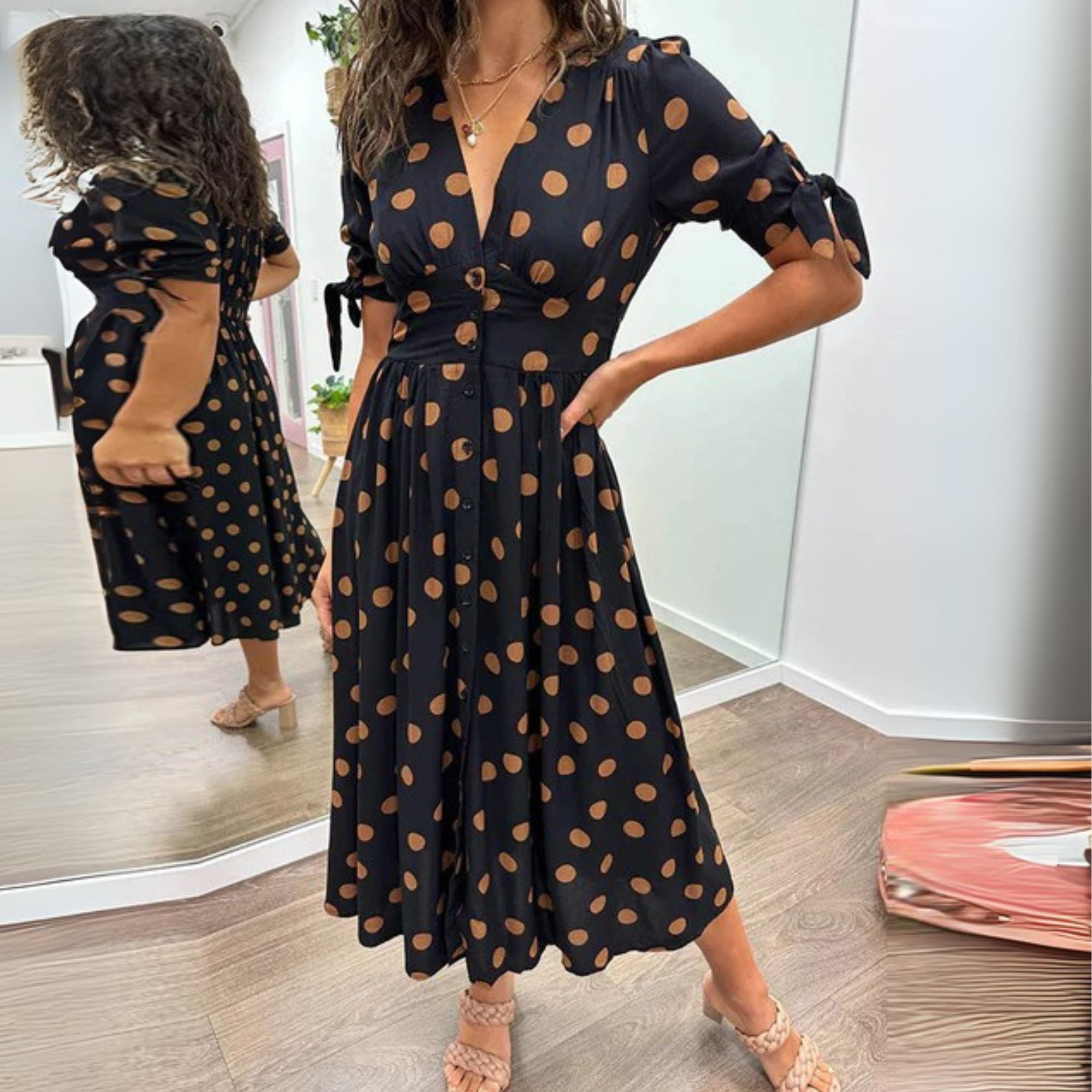 Auriane™ | Robe Élégante à Pois