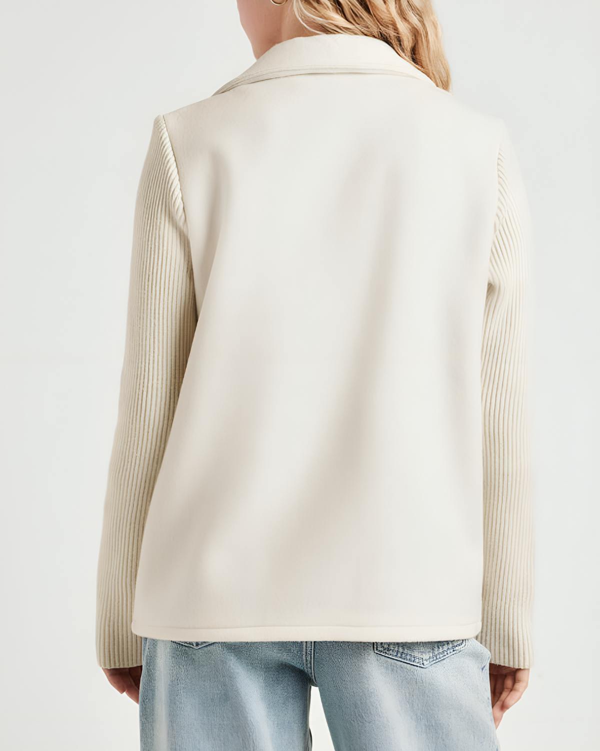 Elodie™ | Blazer Élégant à Manches Tricotées