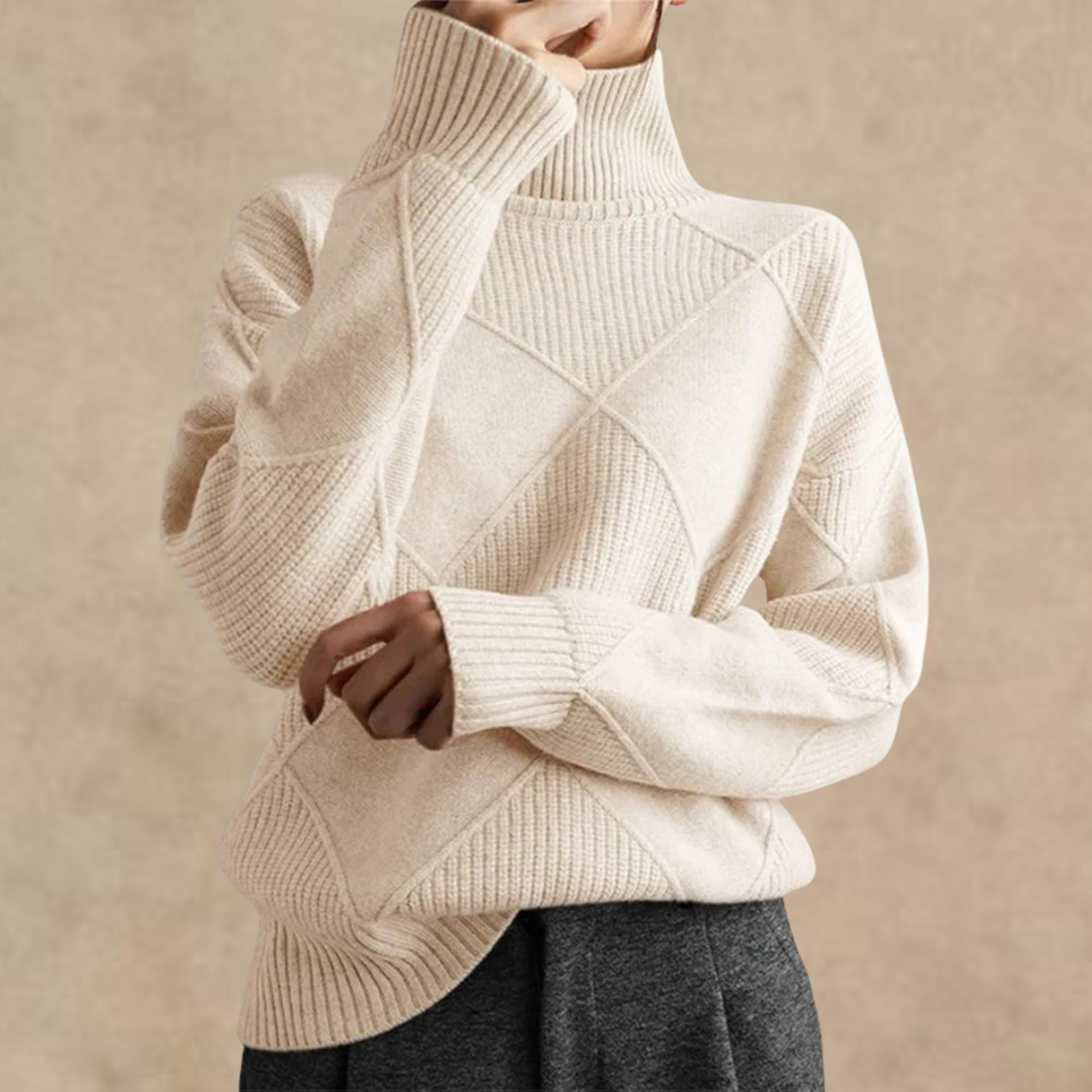 Solan Marseille | Pull à col roulé en cachemire de luxe