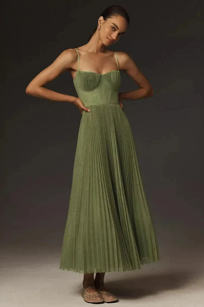 Robe Midi Amber – Vert