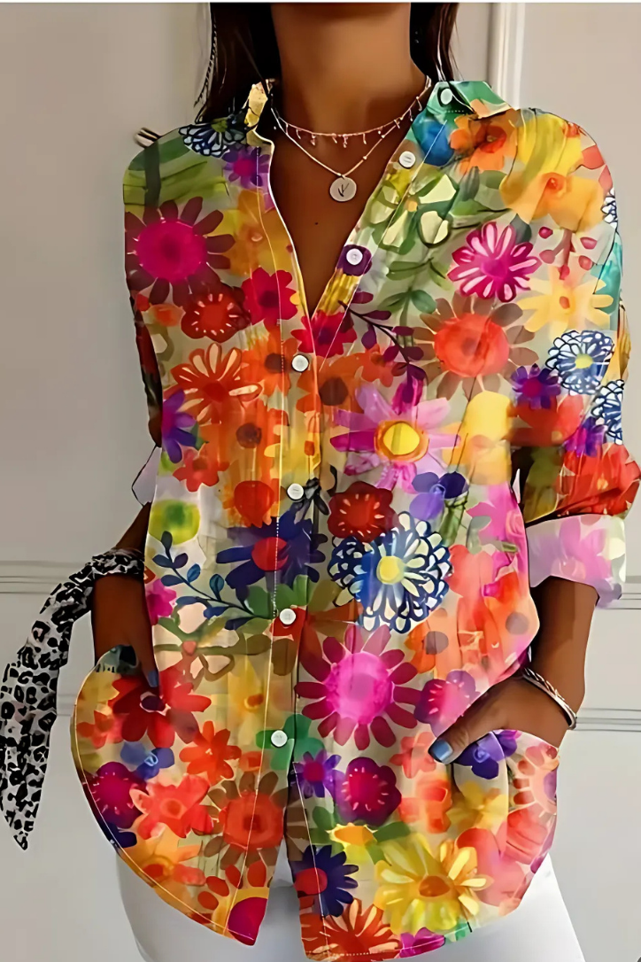 Fioritura Ribelle™ | Chemise florale en viscose premium