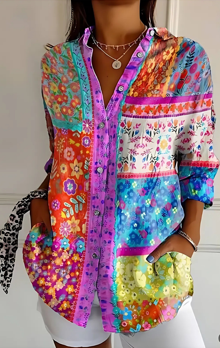 Fioritura Ribelle™ | Chemise florale en viscose premium