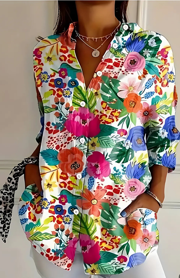 Fioritura Ribelle™ | Chemise florale en viscose premium