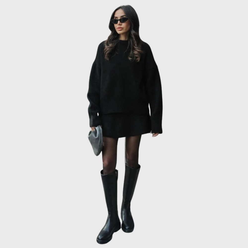 Solan Marseille | Ensemble douillet en maille avec pull et jupe