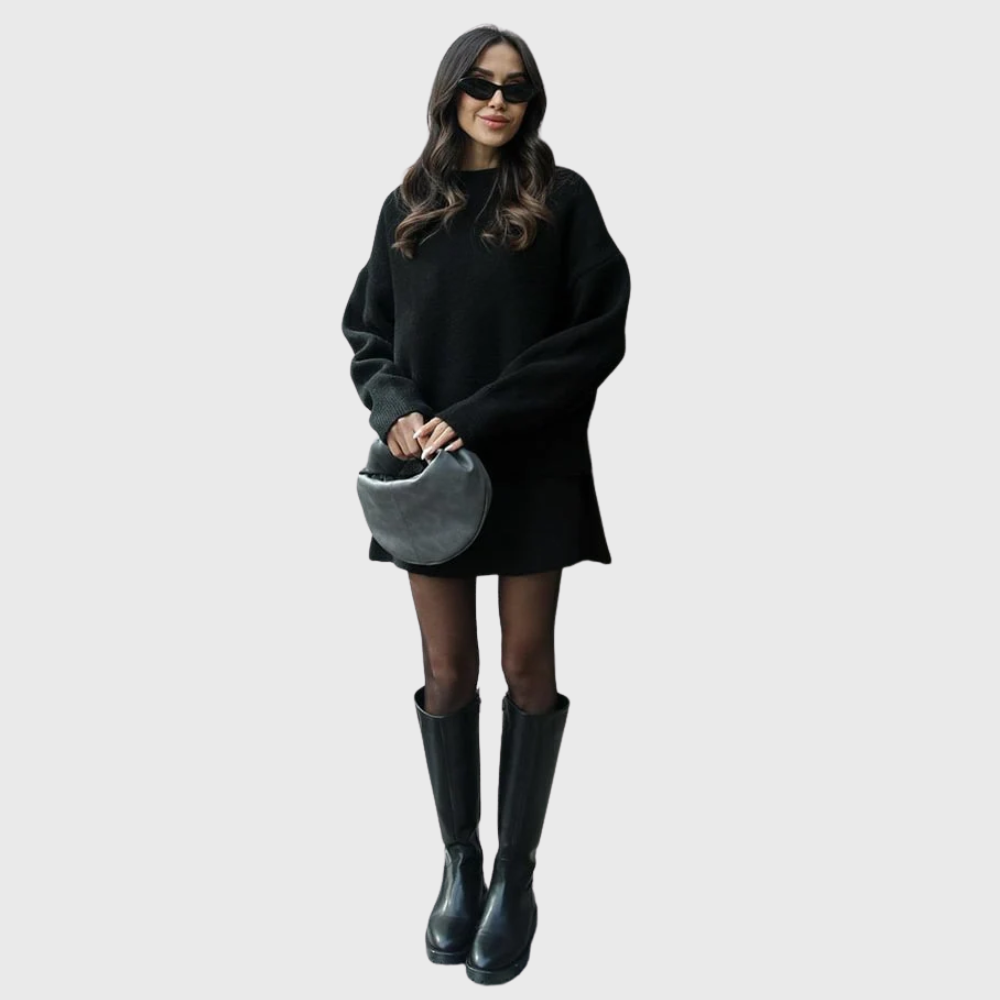 Solan Marseille | Ensemble douillet en maille avec pull et jupe