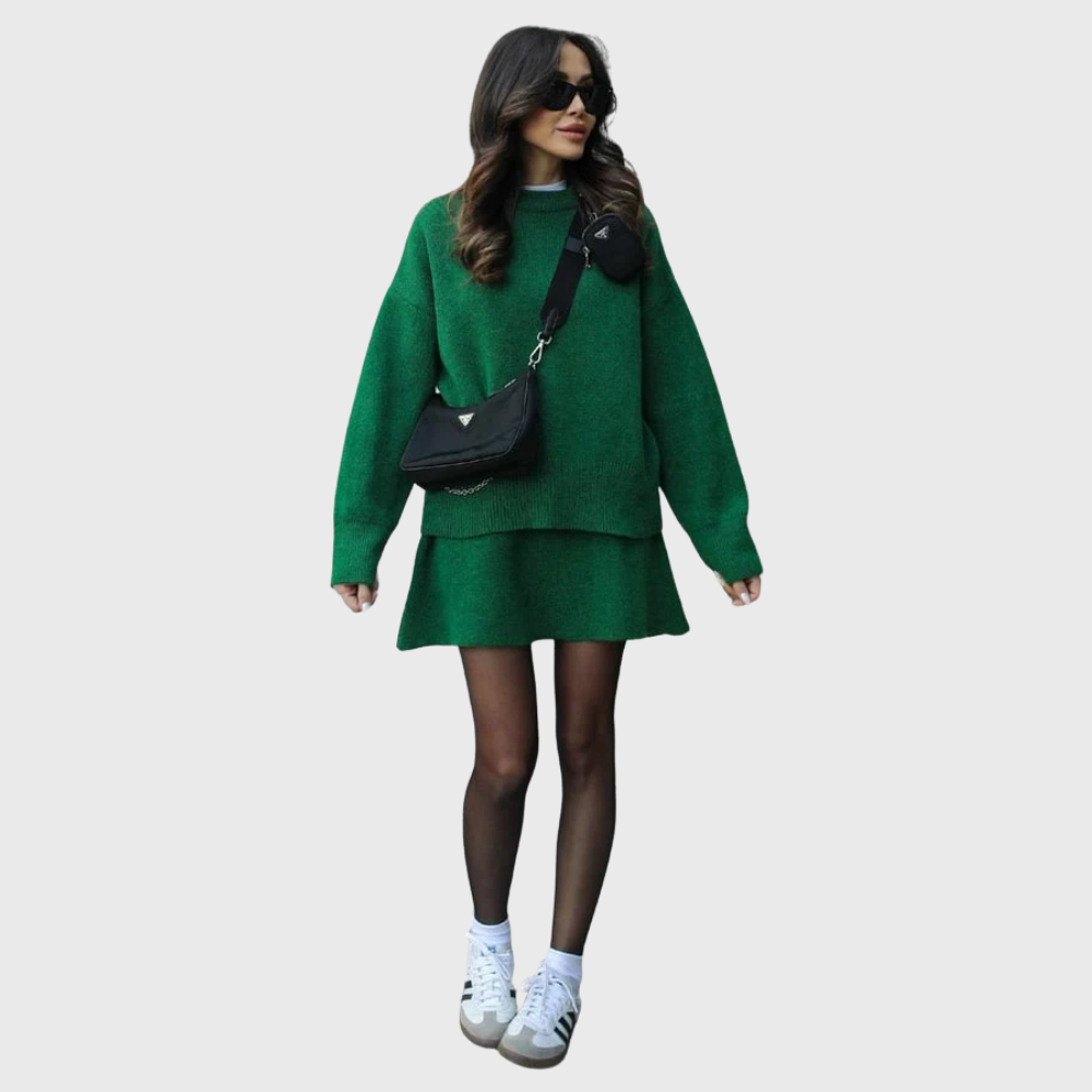 Solan Marseille | Ensemble douillet en maille avec pull et jupe