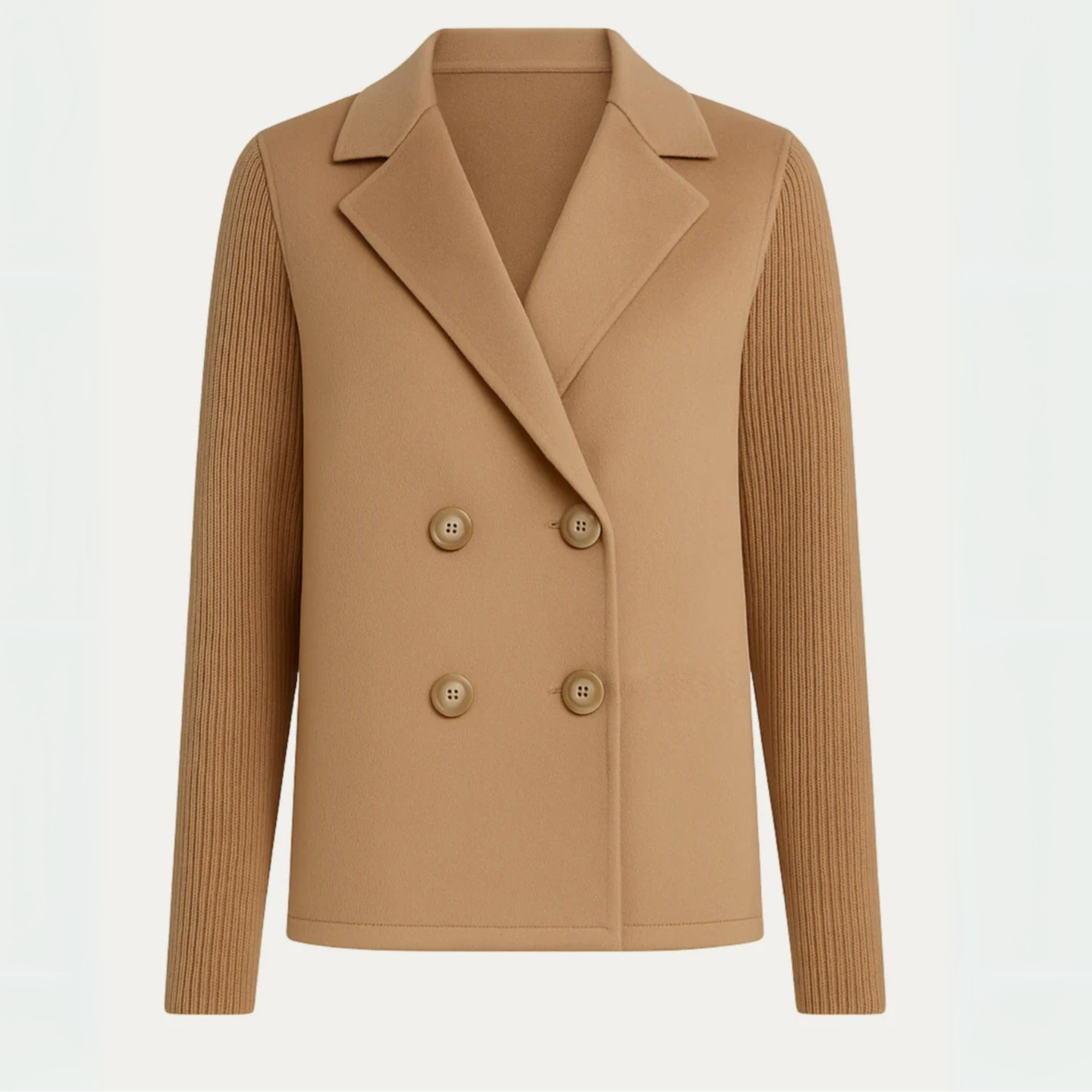 Elodie™ | Blazer Élégant à Manches Tricotées