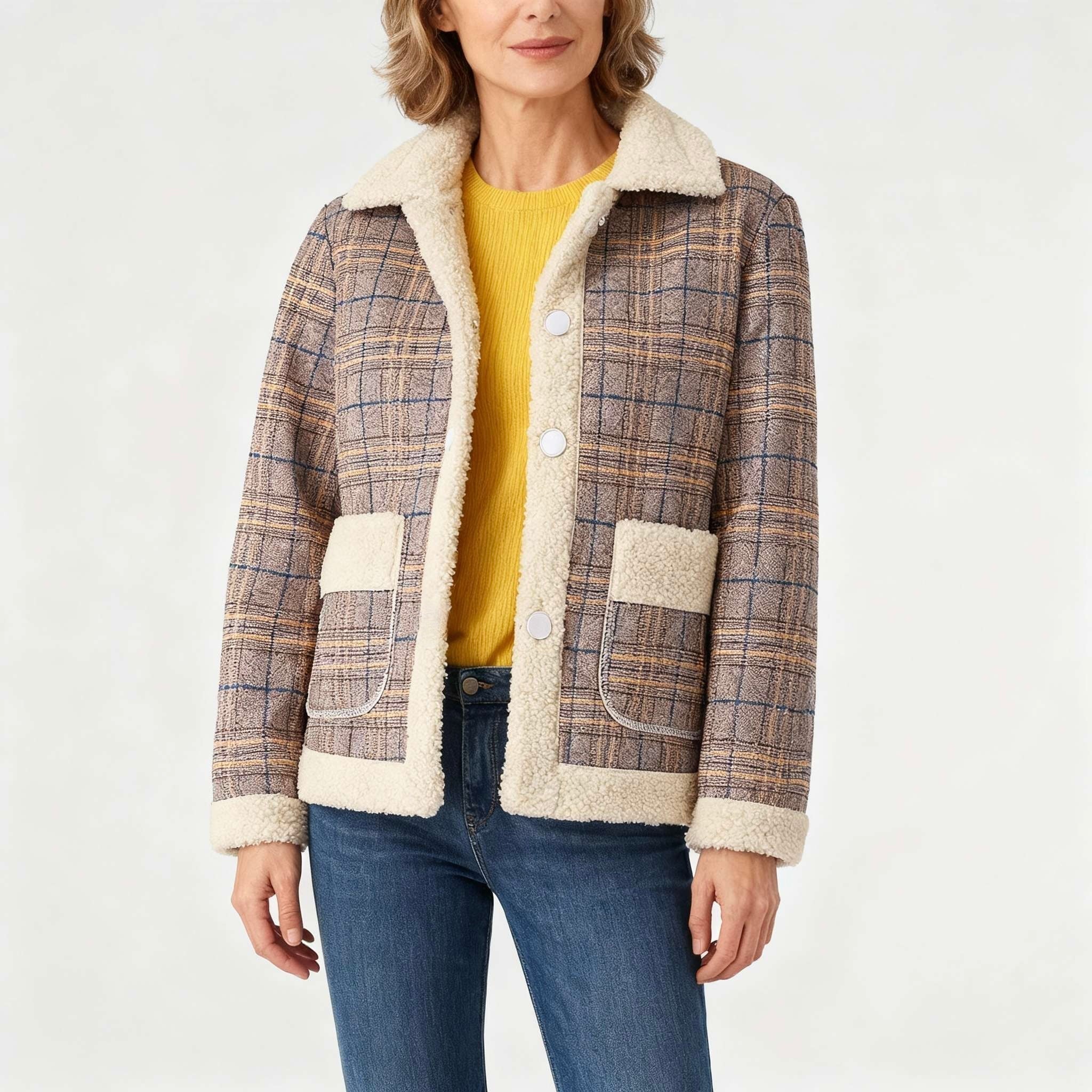 Solan Marseille | Veste à carreaux doublée polaire